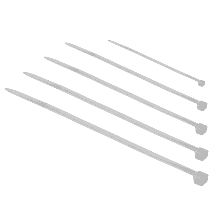 2,5X100MM  WHITE  CABLE  TIES  (100  PIECES) - Image 1