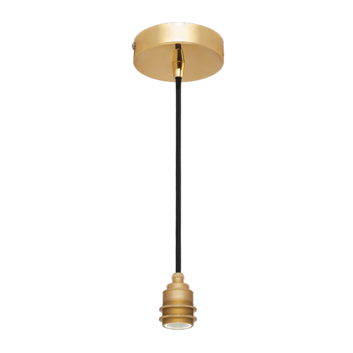 METAL  PENDANT  CEILING  LIGHT  WITH  GOLDEN  E27  LAMP  HOLDER - Image 1