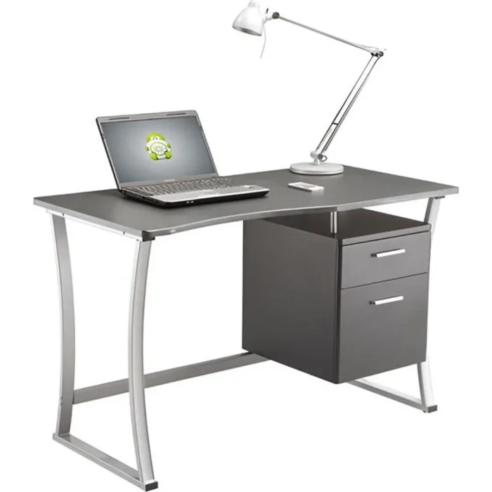 Secretaria PC Metal Cinzento - Image 1